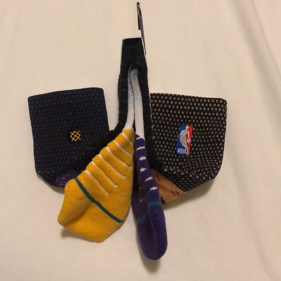 NWT STANCE X KOBE BRYANT "THE FINAL" SOCKS PURPLE AND GOLD BLACK MAMBA 9-12 - Picture 6 of 7